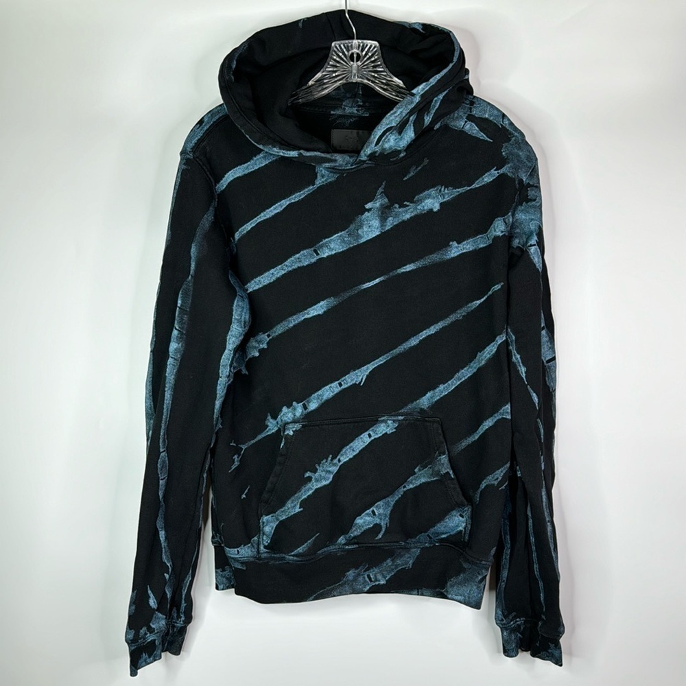 RtA Austin Blue Shine Tie Dye Hoodie Sweatshirt Size Medium Revolve
